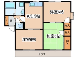 ハイツ・プレアデスBの物件間取画像